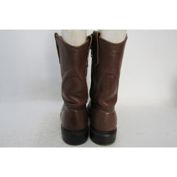 Red Wing Pecos Mens Size 7 EE Brown Leather Zip Steel Toe Work Cowboy Boots - Picture 7 of 11